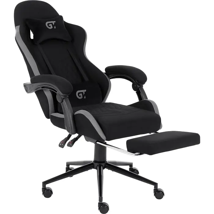 Геймерське крісло GT Racer чорне із сірим (X-2324 Fabric Black/Gray) - фото 6