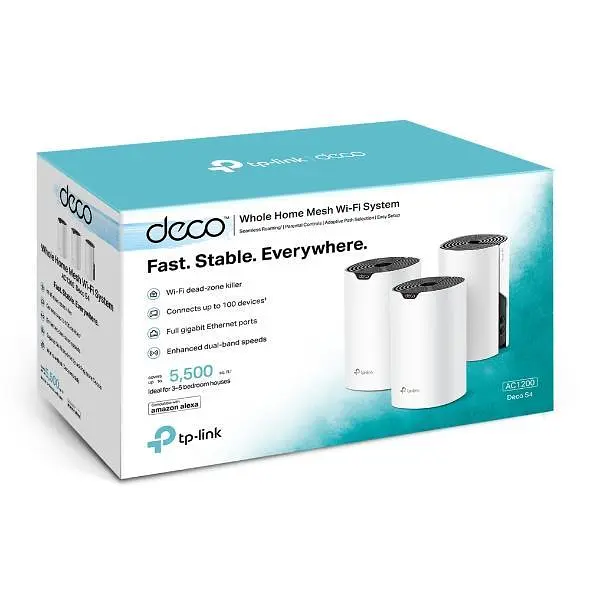 Домашня Powerline Mesh Wi-Fi система (3 шт у комплекті), арт. Deco S4(3-pack) TP-LINK - фото 2