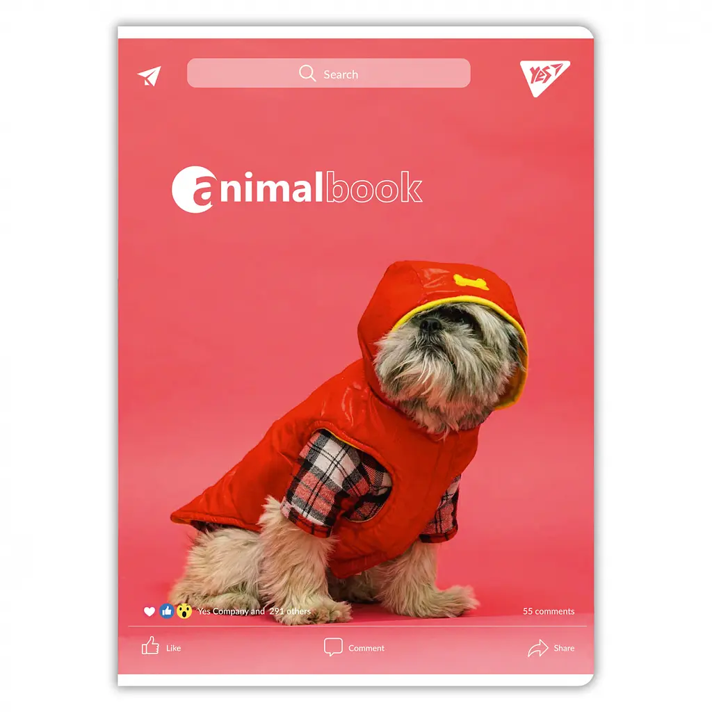 Набор тетрадей для записей А4 Yes Animalbook 48 листов в клетку 3 шт. (682002) - фото 3
