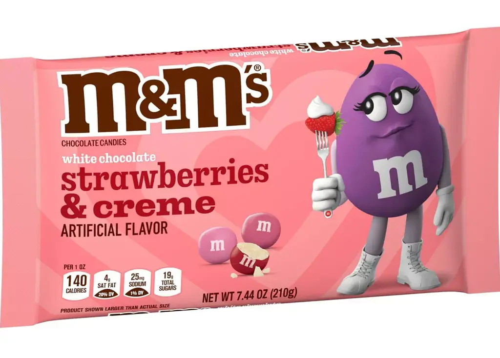 Драже M&M's White Chocolate Strawberries and Cream Valentine's Day 210г - фото 2