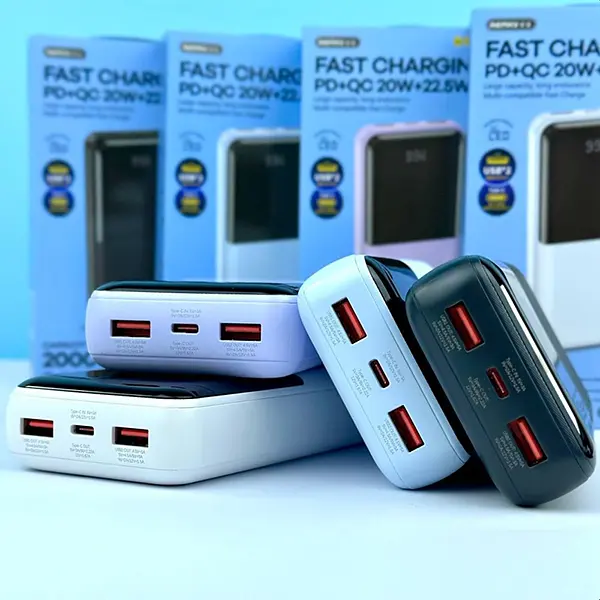 Павербанк Remax RPP-623 / 20000 мАг / до 22,5 Вт / USB-C+USB-A / PD+QC / Чорний - фото 6