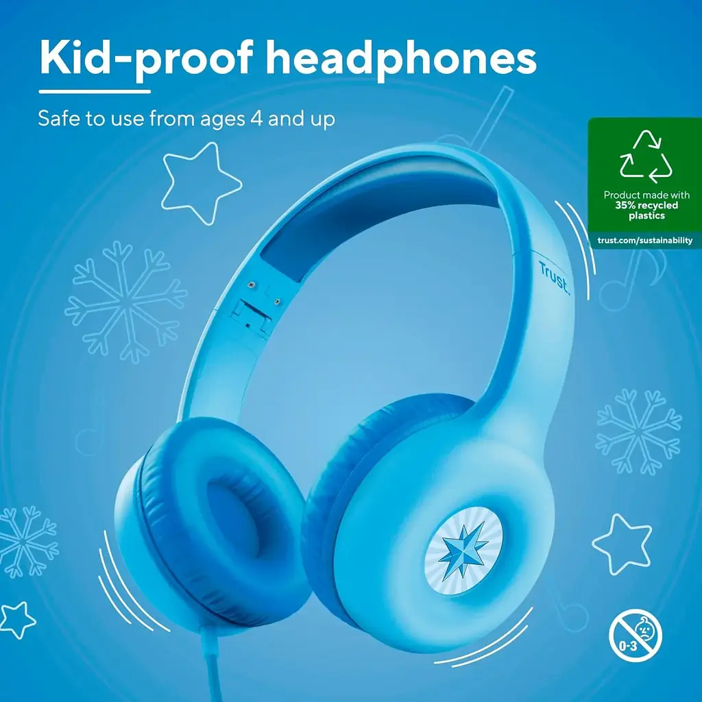 Наушники Trust Nouna Headphones mini-jack Mic синие - фото 5