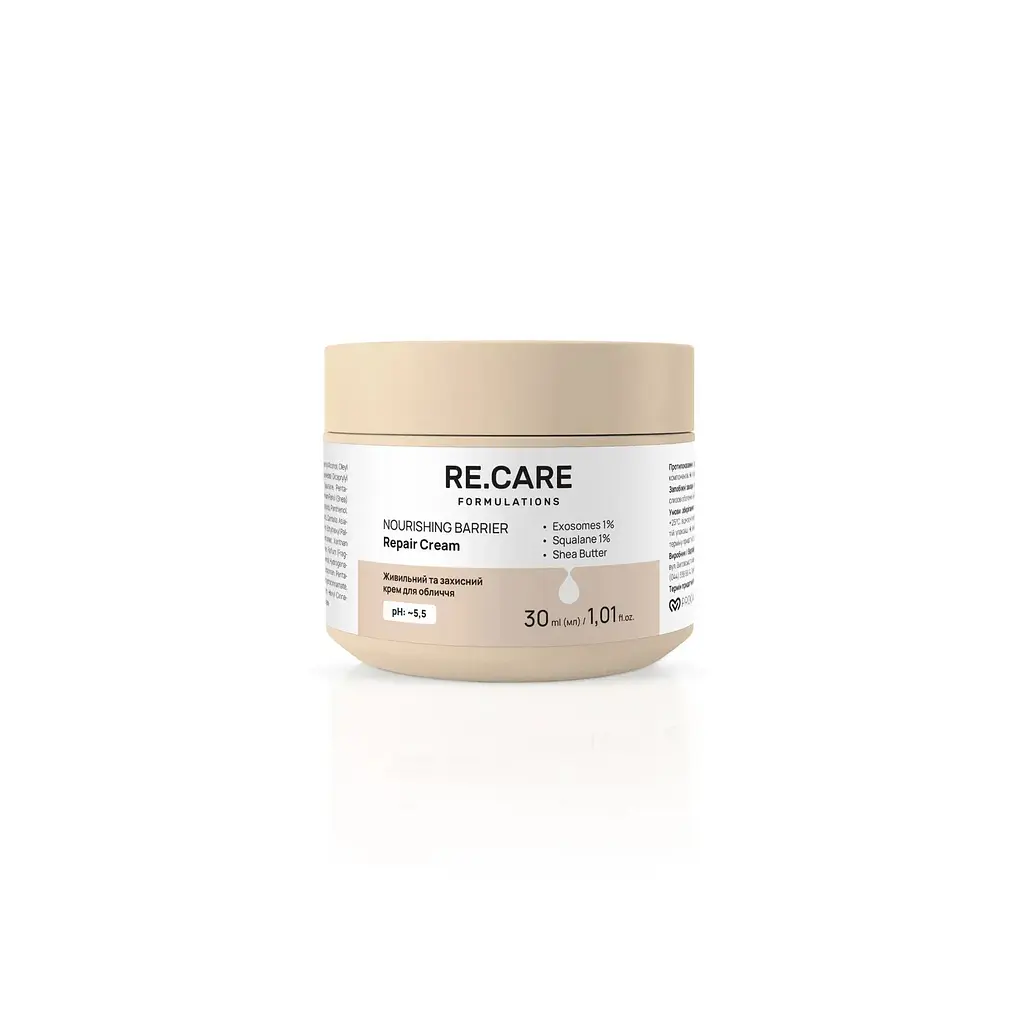 Живильний та захисний крем для обличчя Nourishing Barrier Repair Cream RE.CARE 30 мл - фото 2