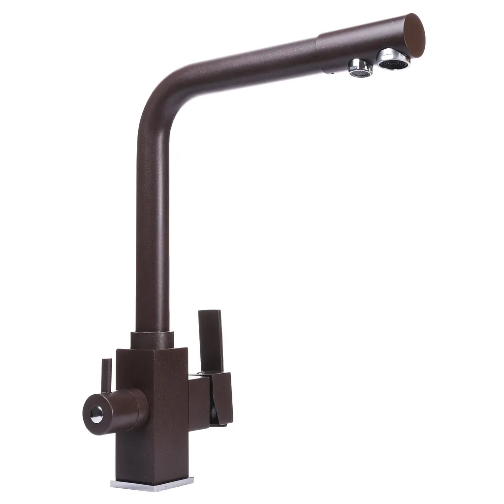 Змішувач для кухні під осмос Globus Lux GLLR-0100-6-Marone Коричневий - фото 5