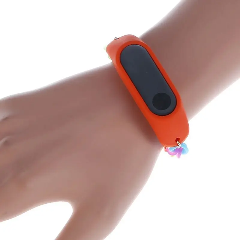 Ремешок Uwatch Fashion Rainbow Color Elastic Stretch Replacement Silicone Strap For Xiaomi Band 2 Red - фото 5