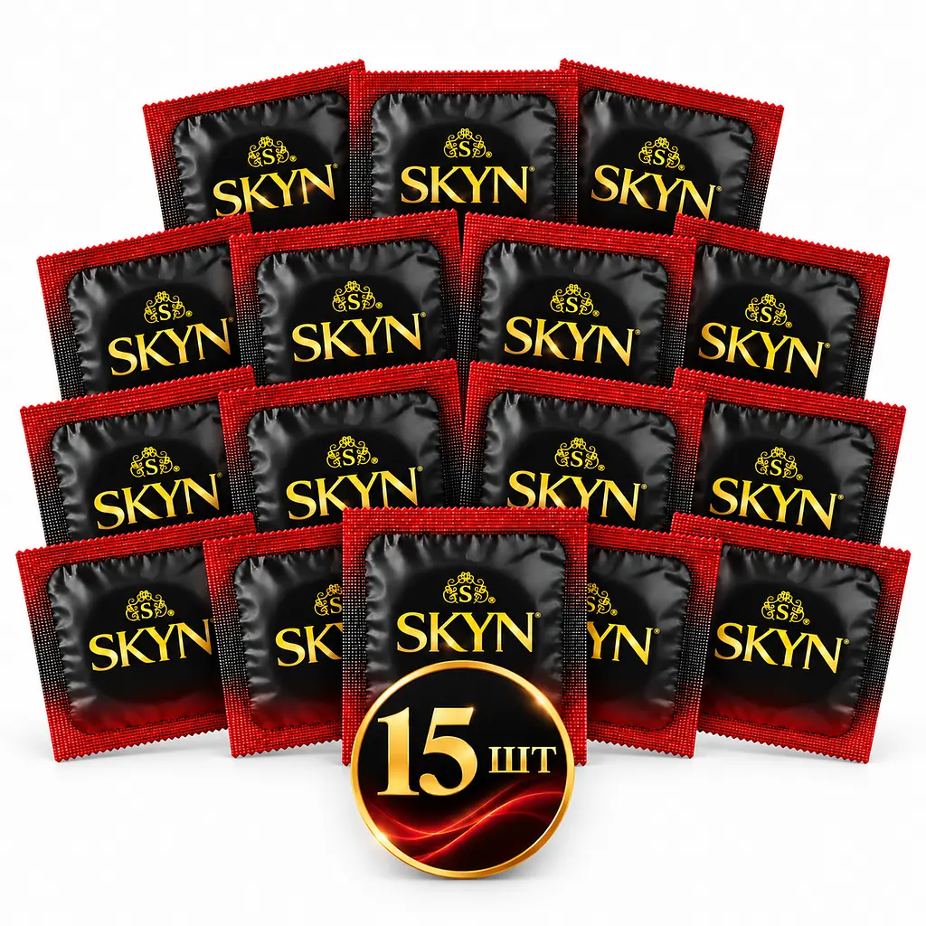 Презервативи SKYN Intense Feel 15 шт — безлатексні з точковою текстурою, максимум відчуттів поштучно