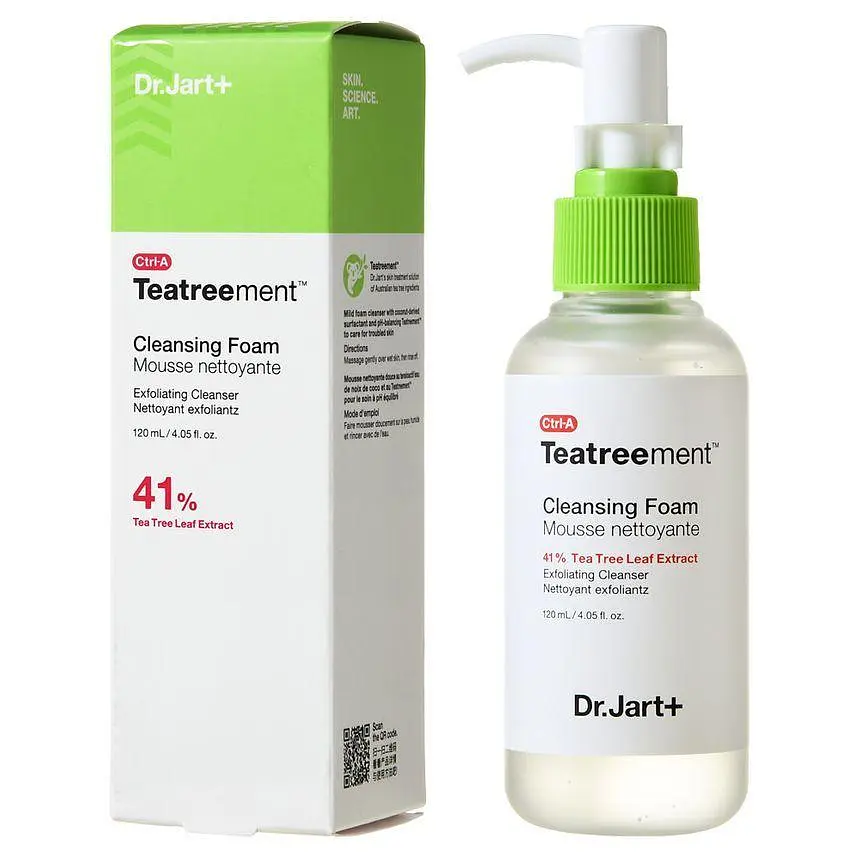 Лікувальна гель-пінка для вмивання з чайним деревом Ctrl A Teatreement Cleansing Foam Dr.Jart 120 мл - фото 2