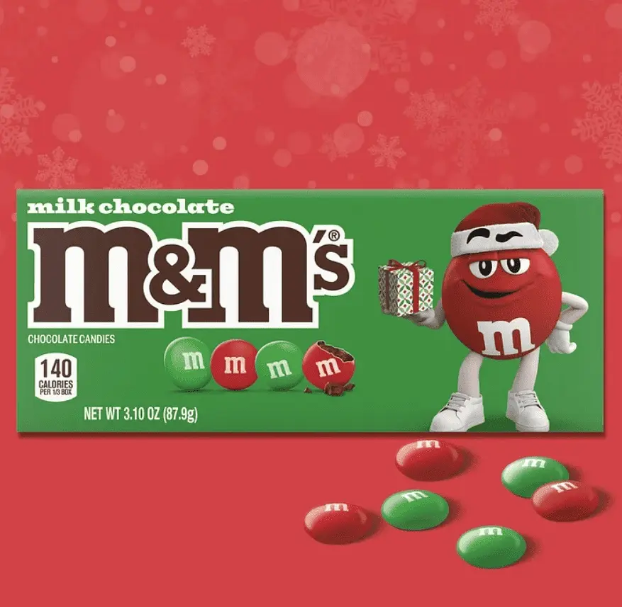 Драже M&M's Milk Chocolate Christmas Candy 87.9г - фото 2