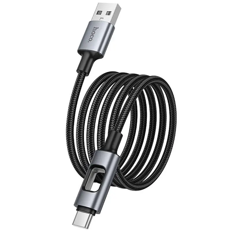 Дата кабель Hoco U144 New USB to Type-C 3A (1.2m) Black - фото 5