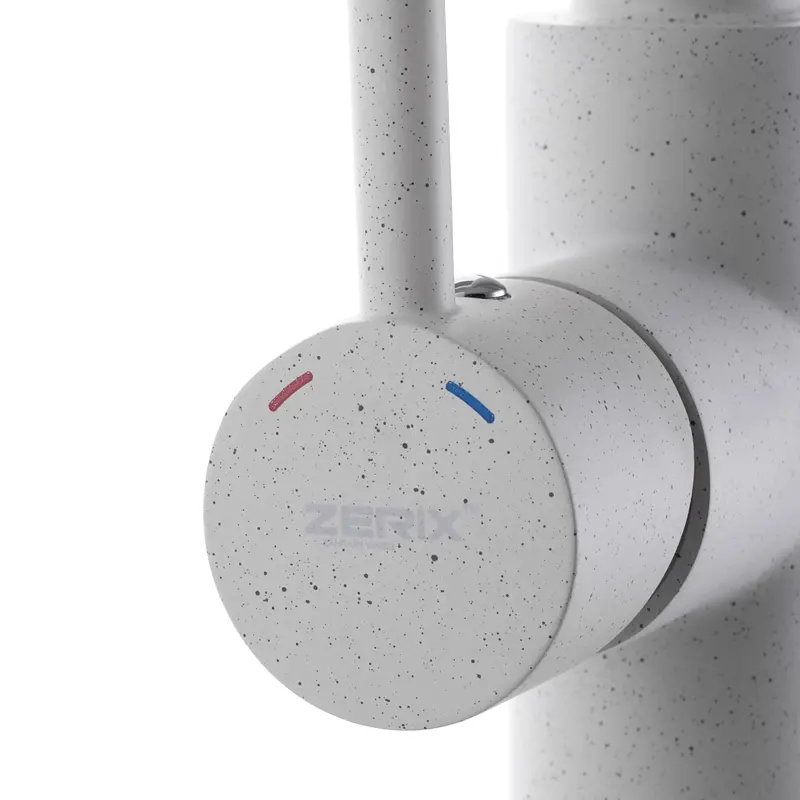 Смеситель для кухни на две воды Zerix LR4055W-3 ZX2643 Белый - фото 3