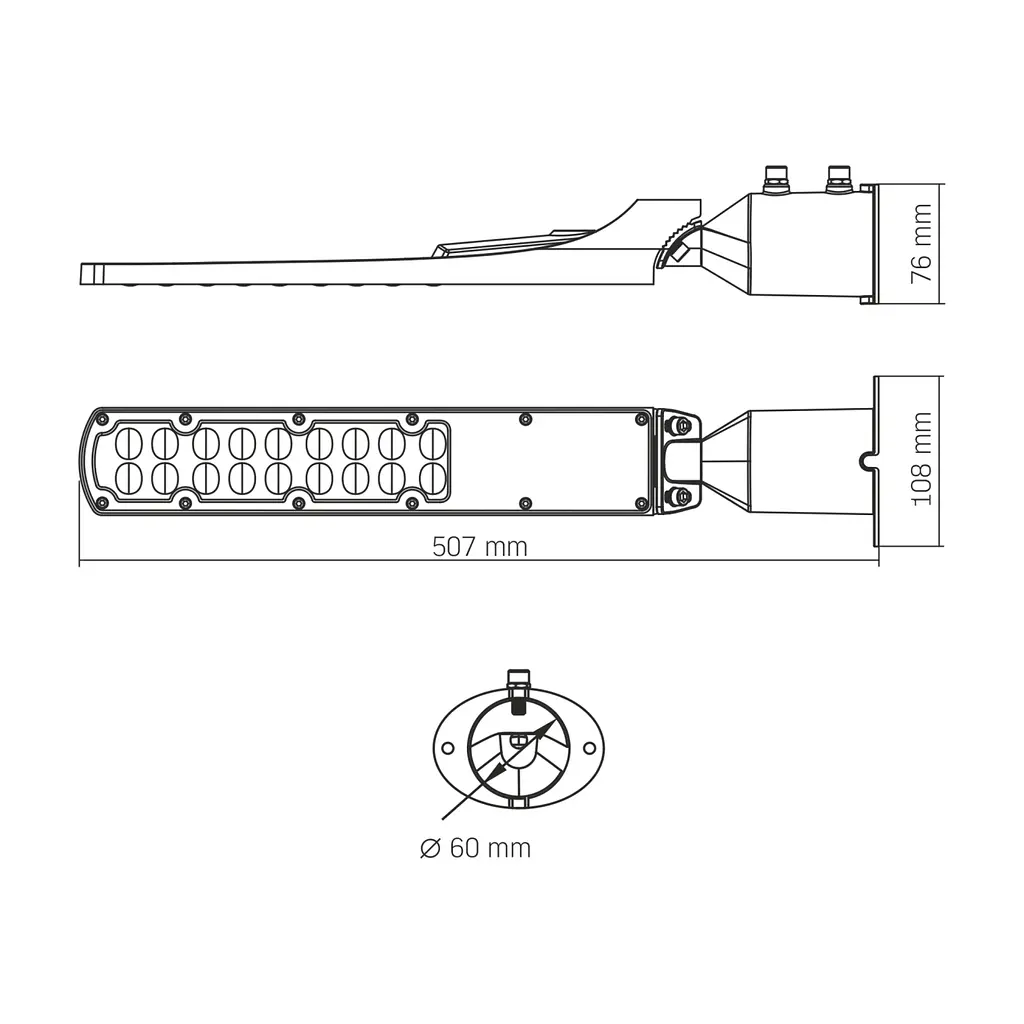 LED-ліхтар вуличний Videx SLE18 50W 5000Lm 5000K 220V IP65 (VL-SLE18-0505) - фото 6