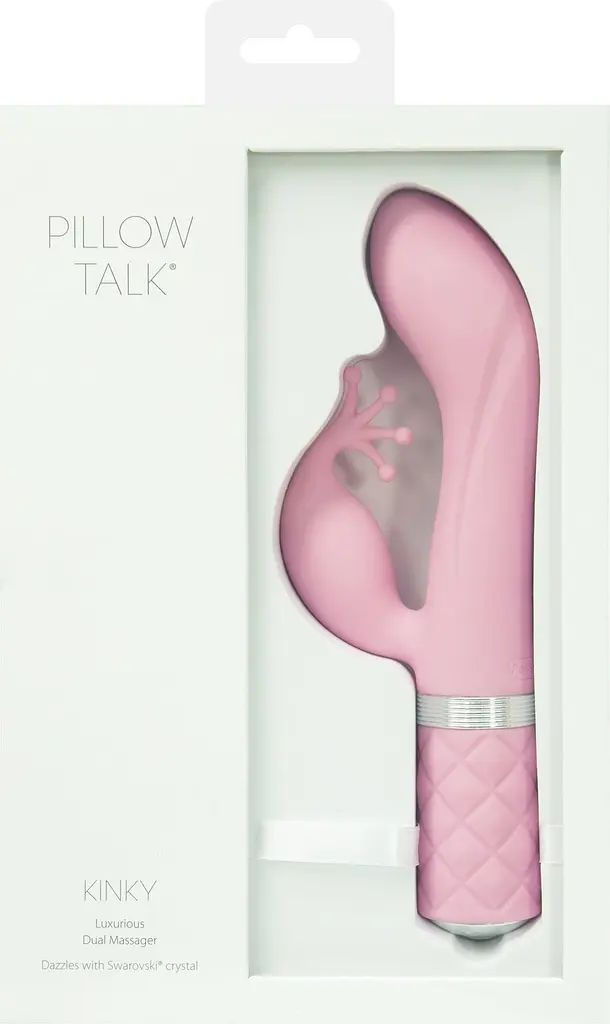 Розкішний вібратор-кролик Pillow Talk - Kinky з кристалом Сваровські, потужний Колір: Рожевий - фото 10