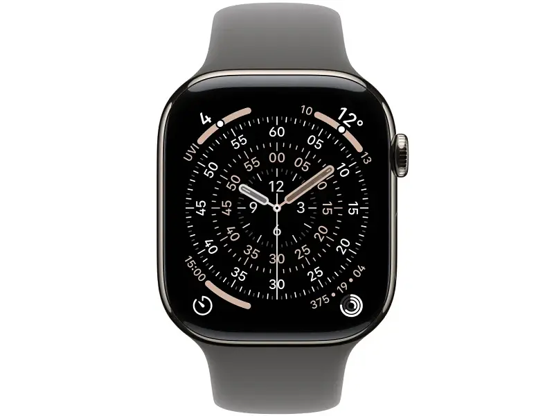 Смарт-годинник Apple Watch Series 11 GPS + Cellular 46mm Natural Tit. Case w. Stone Gray Sport Band - S/M (MFCW4) - фото 2