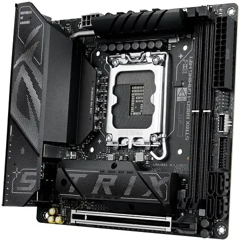 Материнская плата Asus Rog Strix B860-I Gaming WIFI s1851 B860 2xDDR5 M.2 DP HDMI USB Type-C Wi-Fi BT mITX - фото 4