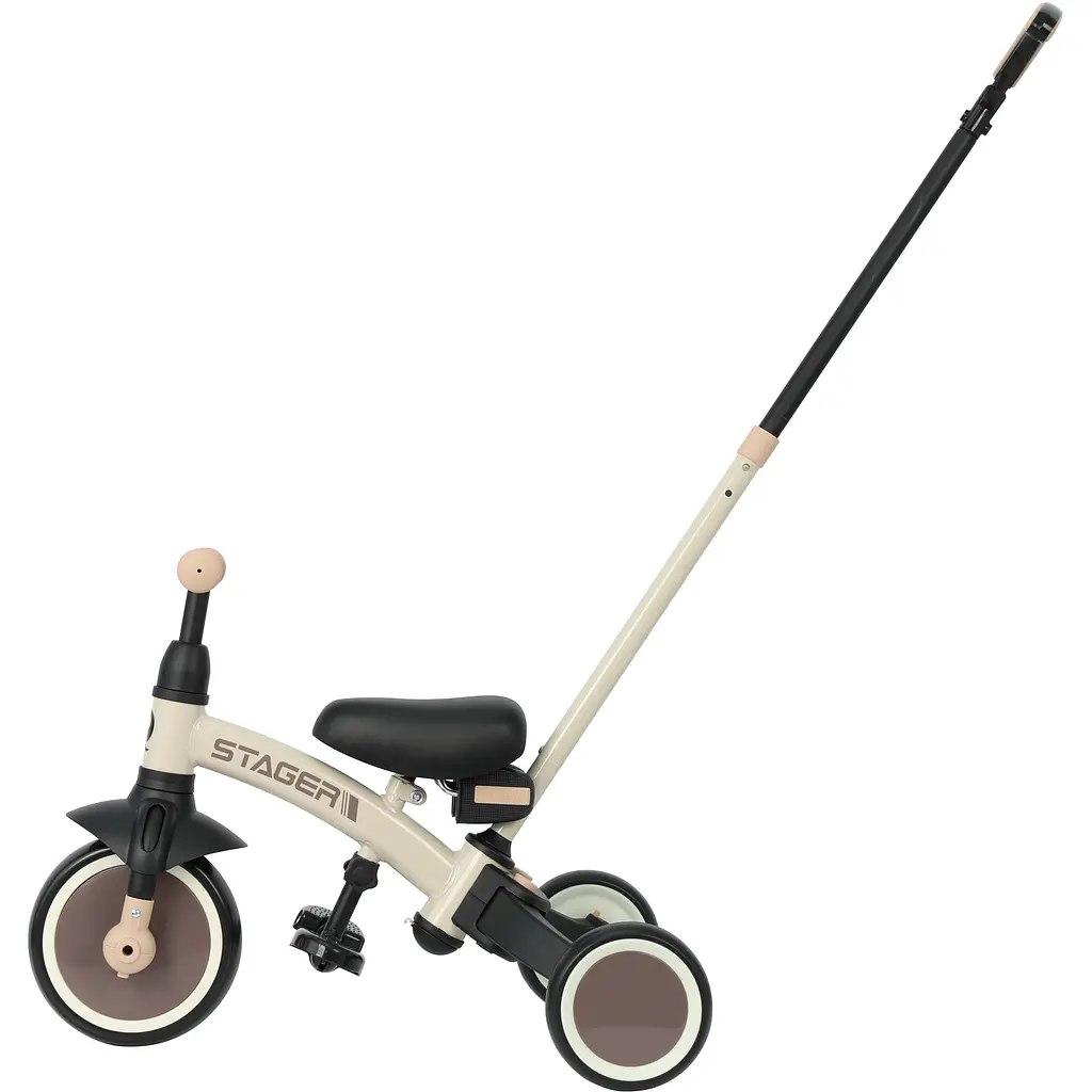 Велосипед біговел з ручкою Qplay Stager 3 в 1 Beige-Brown (T80STAGERBeigeBrown) - фото 4