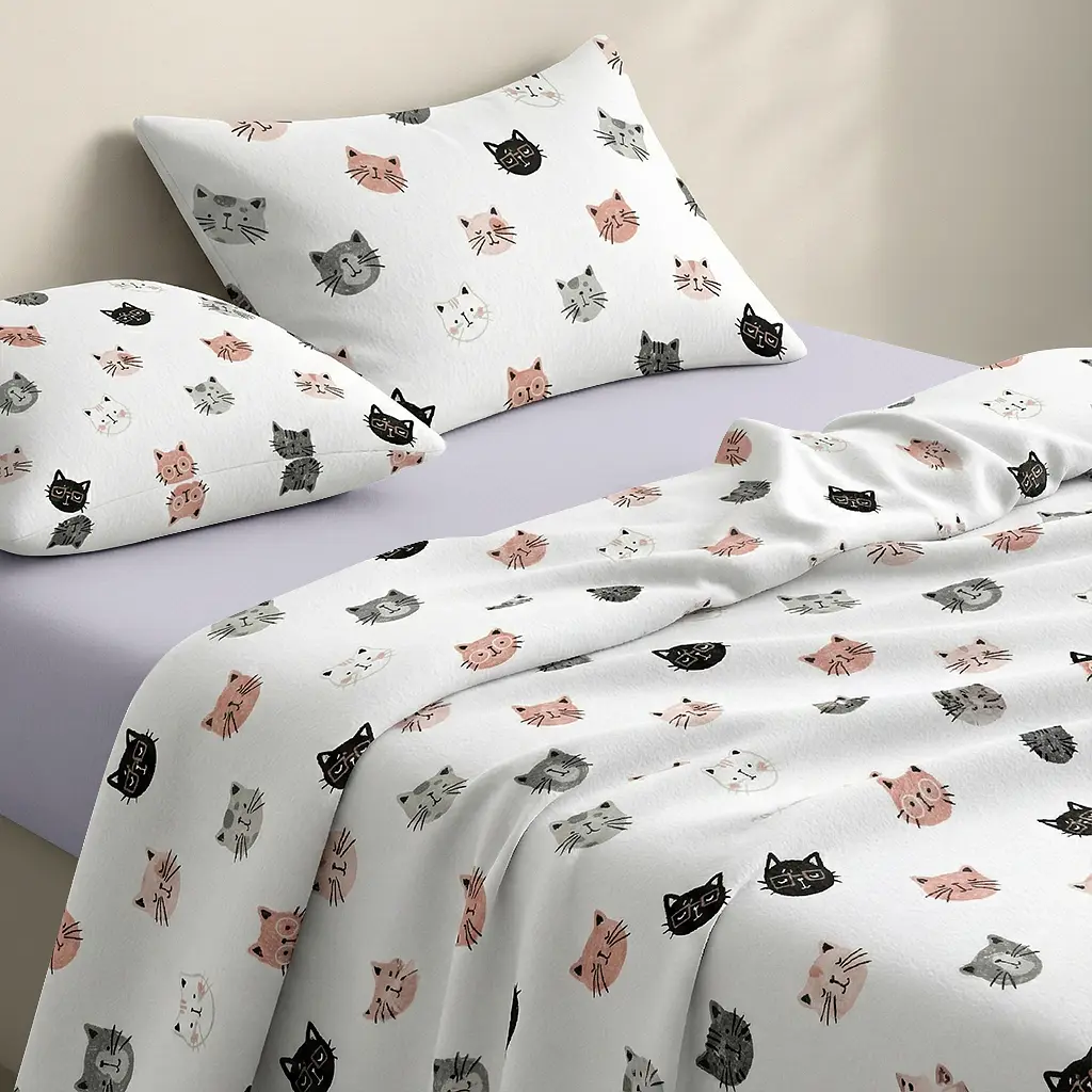 Дитяча постільна білизна фланель в ліжечко PLAYFUL CATS CS5 COSAS (4822052500507) - фото 2
