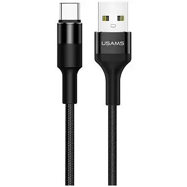 Кабель Usams USB Cable to USB-C 1.2m BlackКабель Usams USB Cable to USB-C 1.2m Black (6958444956633)