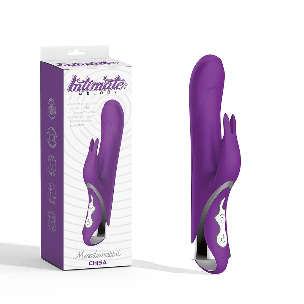 Вибратор-кролик Intimate Melody Missile 23.5 см фиолетовый - фото 6