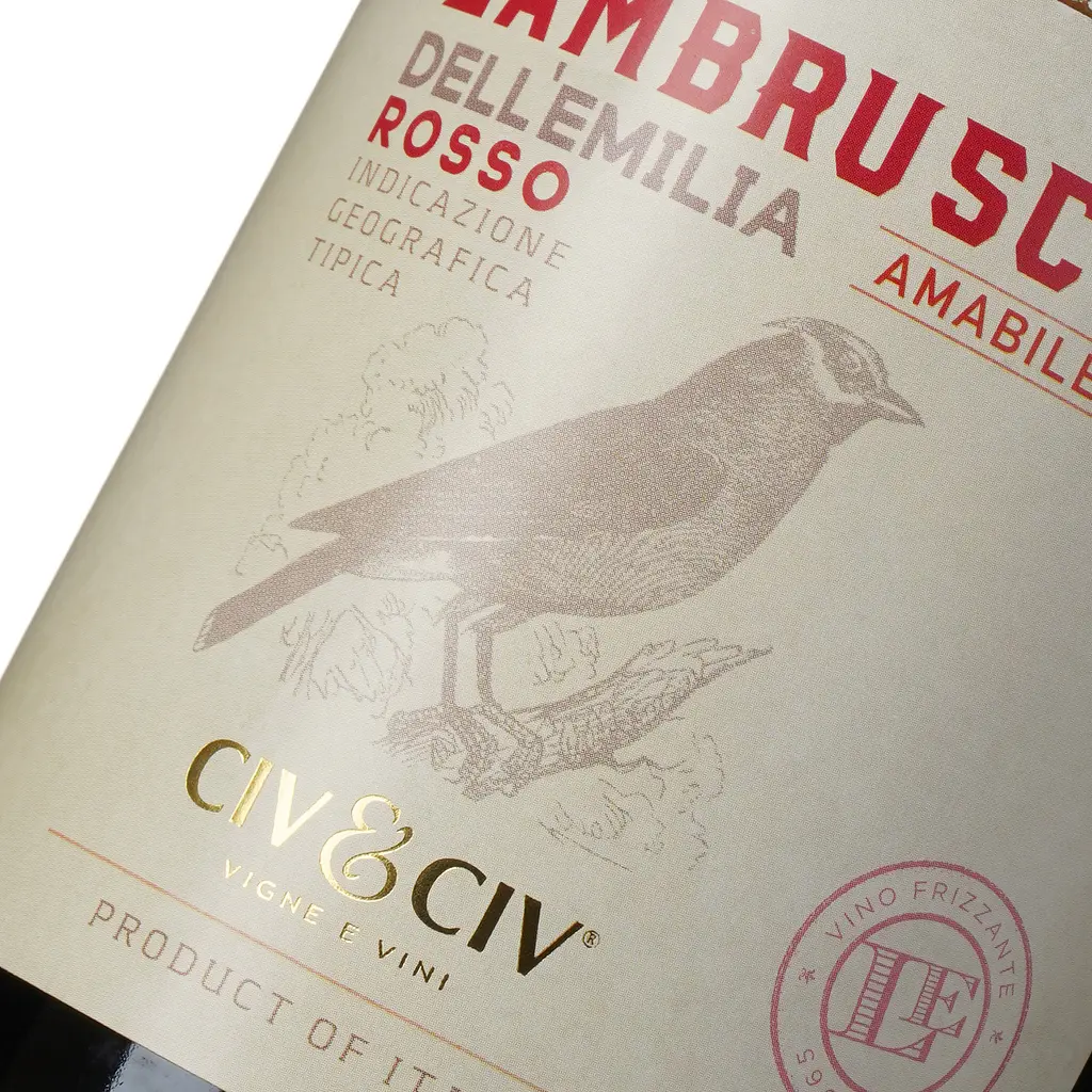 Вино напівігристе Civ&Civ Lambrusco dell'Emilia Rosso Amabile напівсолодке червоне 0.75 л - фото 5