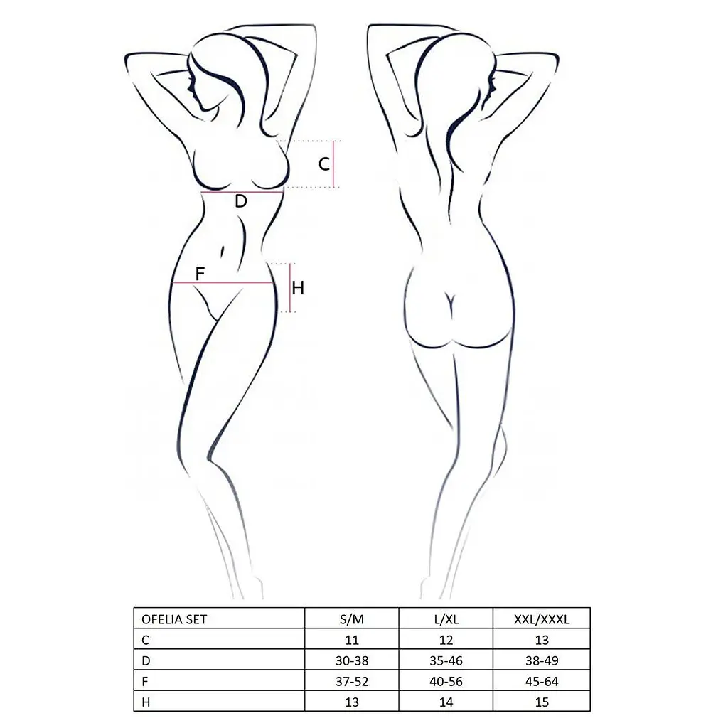 Комплект білизни Passion OFELIA Set OpenBra white L/XL - фото 3