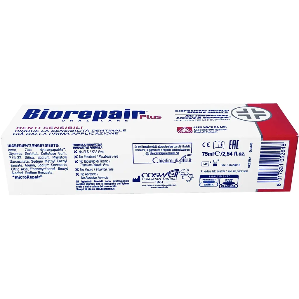Зубна паста Biorepair Plus Професійне позбавлення чутливості 75 мл (8017331052648) - фото 4