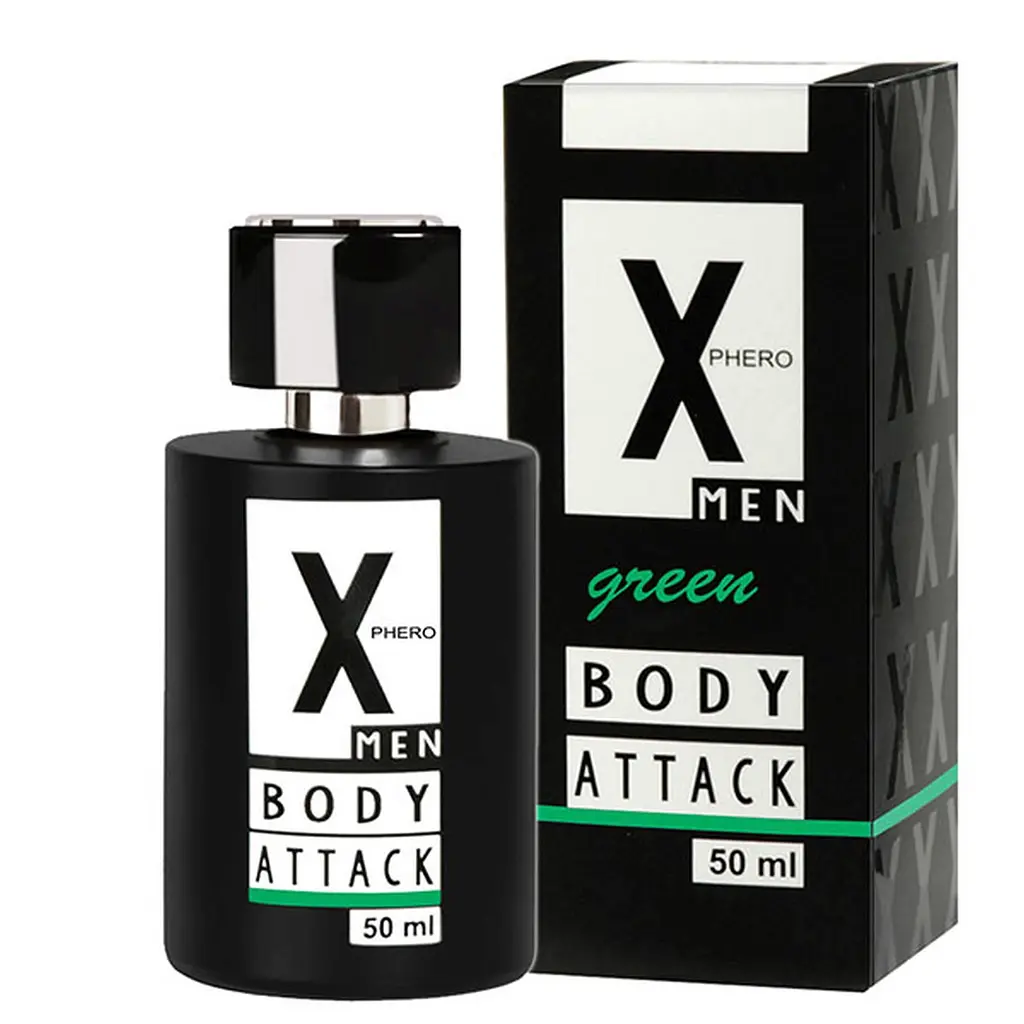 Чоловічі парфуми з феромонами - Aurora X Phero Men Body Attack Green, 50 мл