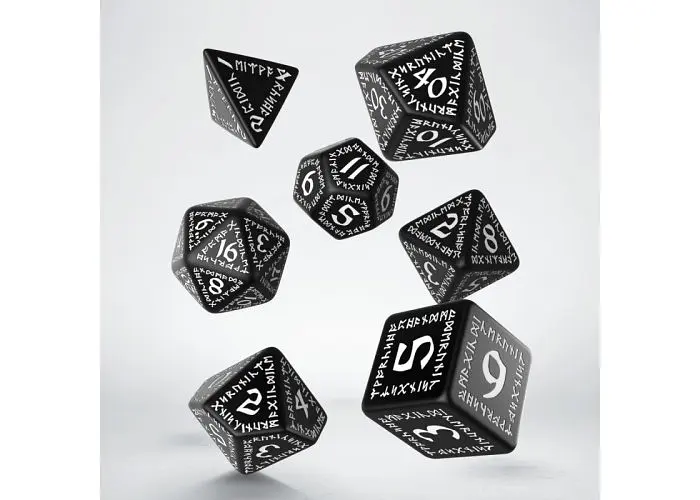 Набір кубиків Runic Black & white Dice Set , 7 шт. (SRUN01) - фото 2