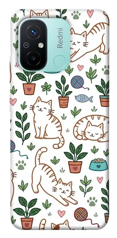 TPU чохол Demsky Cats pattern для Xiaomi Redmi 12C