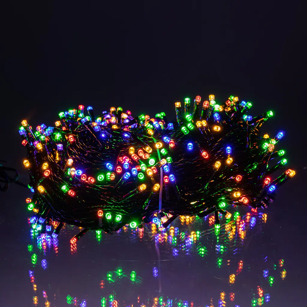 Новорічна гірлянда Різдвяна фея GarlandoPro 50 м 500 LED чорний дріт Мультиколор CF500L50MBML - фото 2