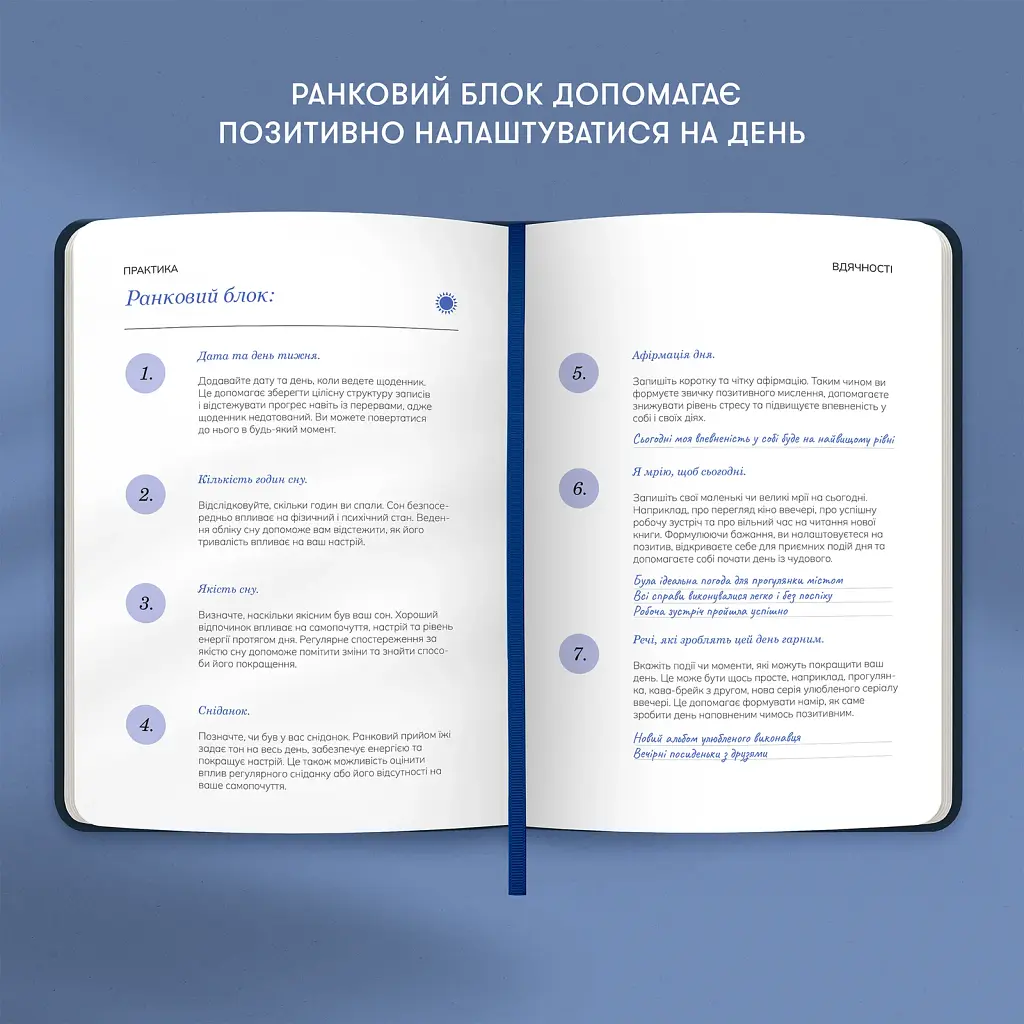 Щоденник вдячності Orner "Місяць" темно-синій - фото 11