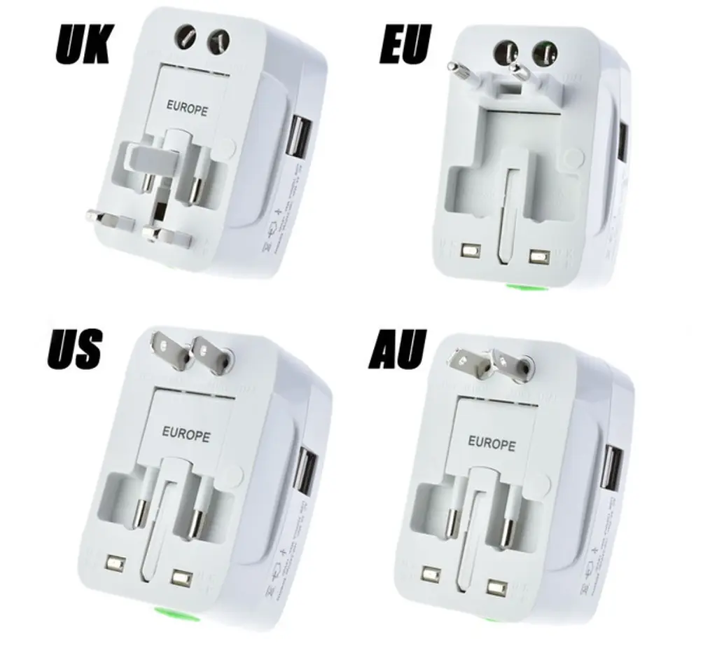 Універсальний мережний адаптер перехідник із штекерами EU UK US AU Universal Adaptor all-in-one UKC - фото 2