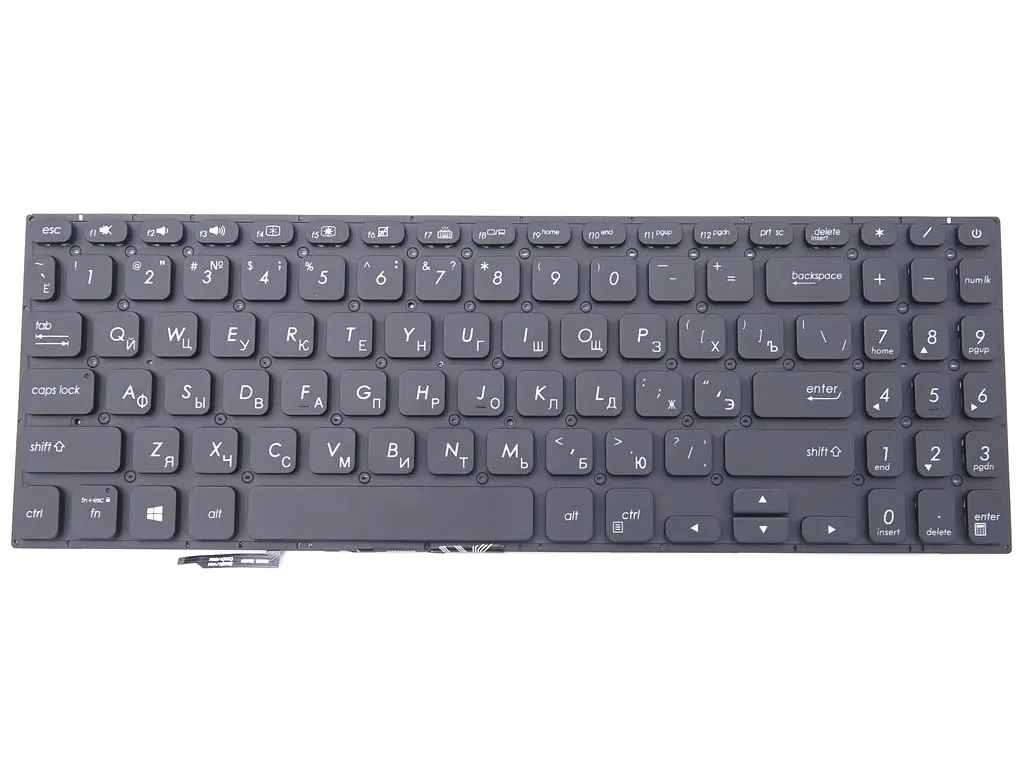 Клавіатура для ASUS VivoBook S530, X530, K530, S530F, S530UA, X530FA, X530UN (RU Black без рамки з підсвічуванням) - фото 3