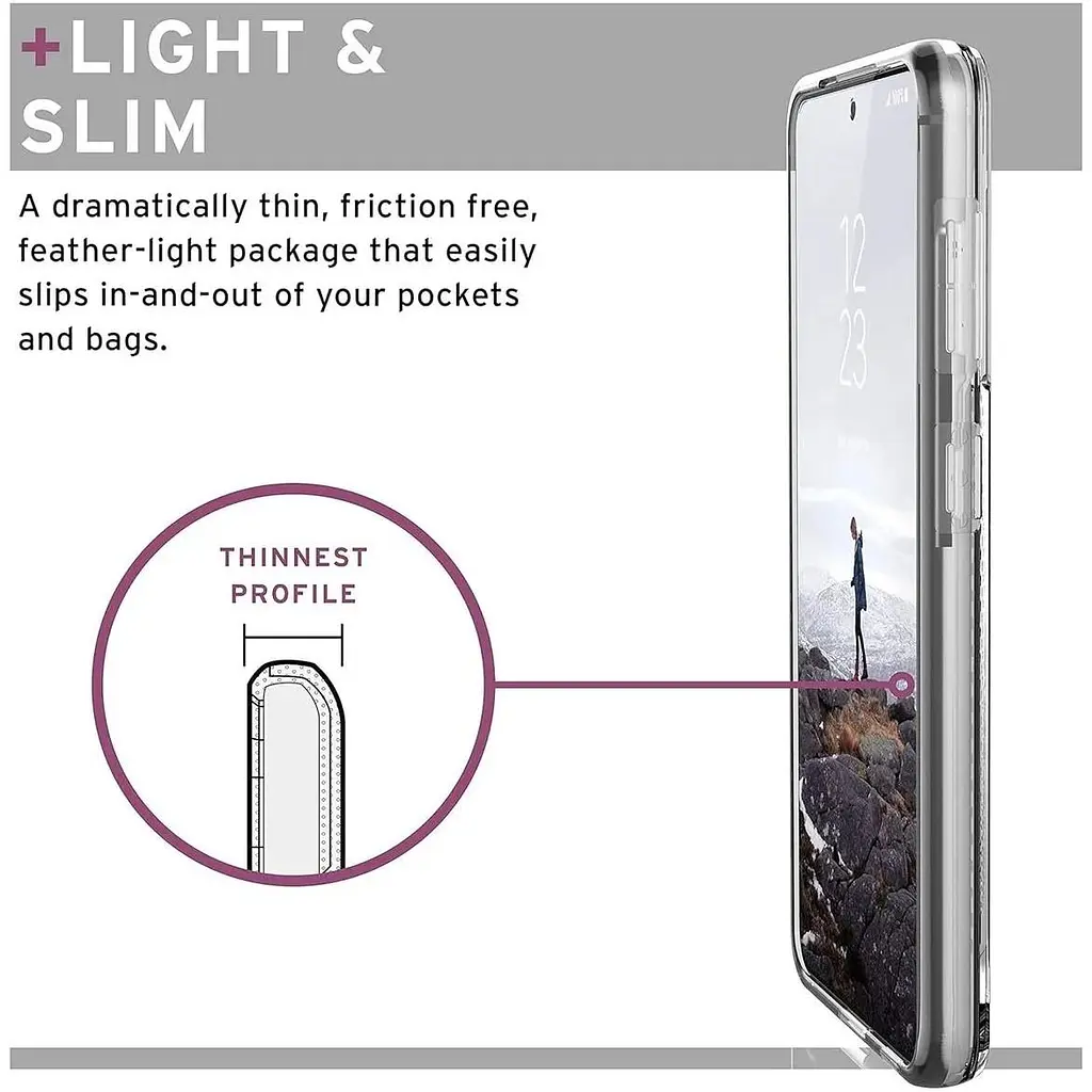 Оригинальный противоударный чехол UAG Lucent для Samsung Galaxy S21 (6.2") Ice (21281N314343) - фото 7