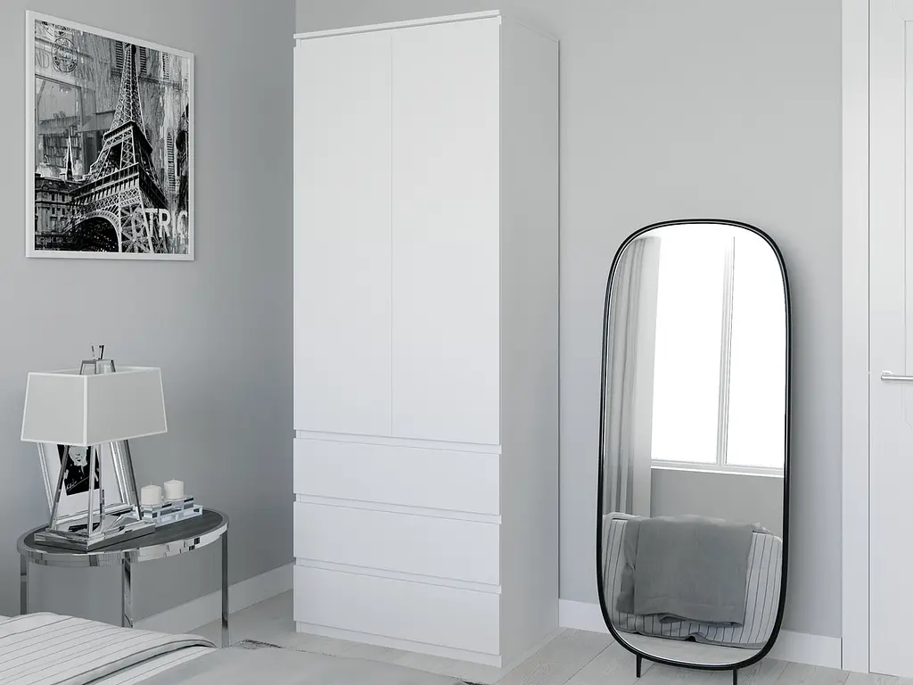 Шкаф для одежды Flamecame с 3 ящиками и полочками внутри из ДСП II FT-210 - фото 8