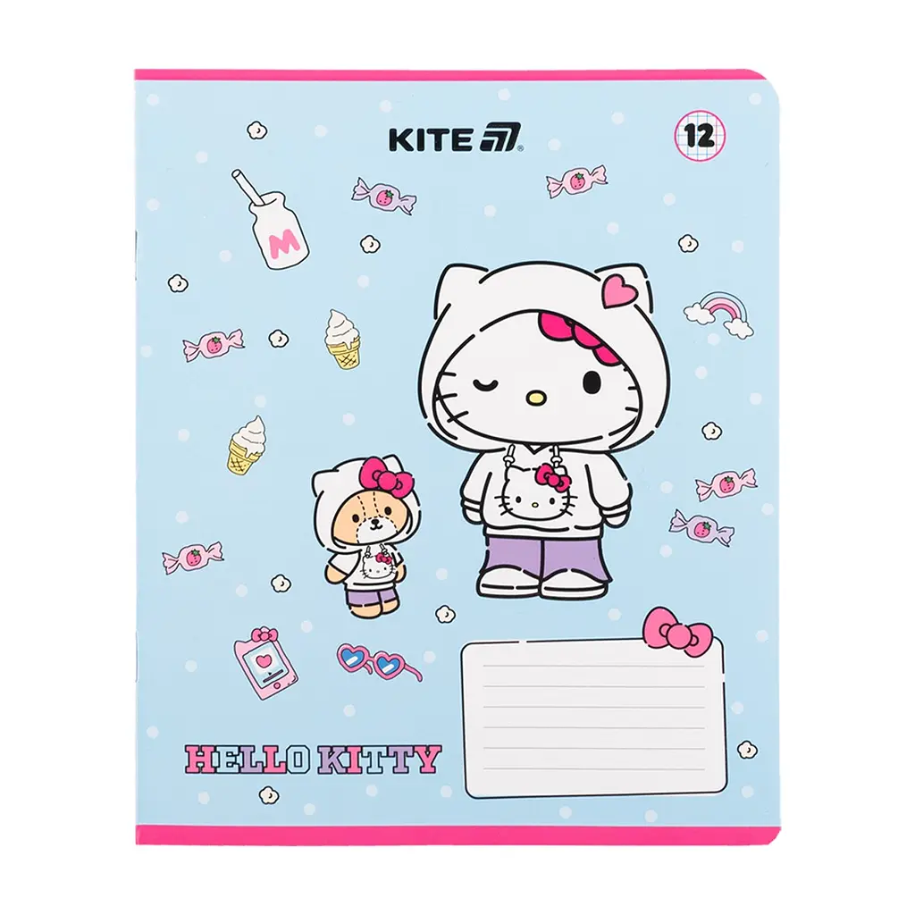 Зошит Kite Hello Kitty, 12 аркушів, клітинка (HK25-232-1), в асортименті - фото 2