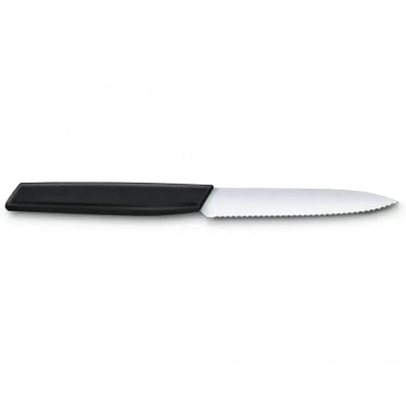 Кухонний ніж Victorinox Swiss Modern Paring Serrate 10см Black (6.9003.10W) - фото 2
