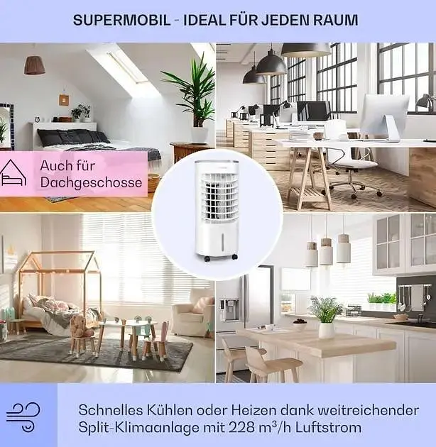 Мобильный кондиционер вентилятор Klarstein Skypillar 3-в-1 (10035794) - фото 6