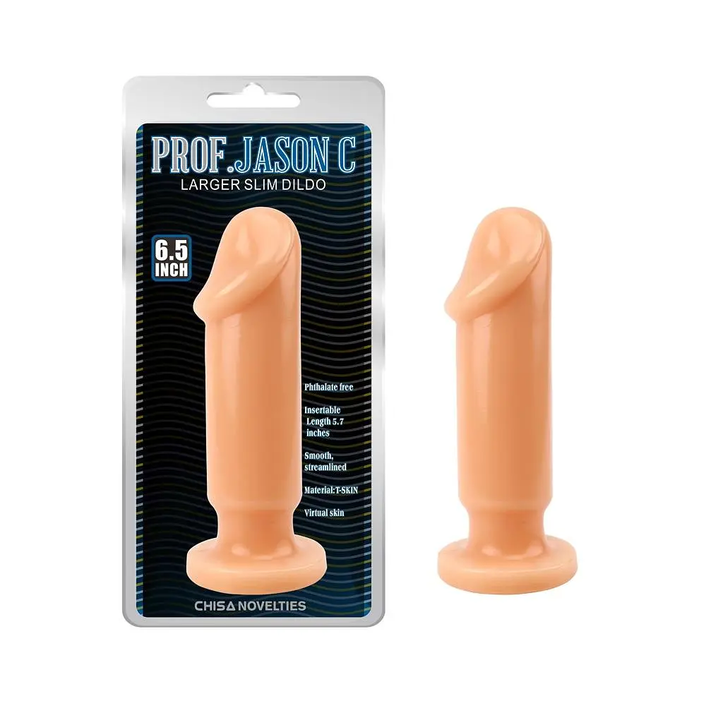 Анальна пробка Chisa Prof.Jason C Large Slim Dildo 16.5 см (тілесний) - фото 6
