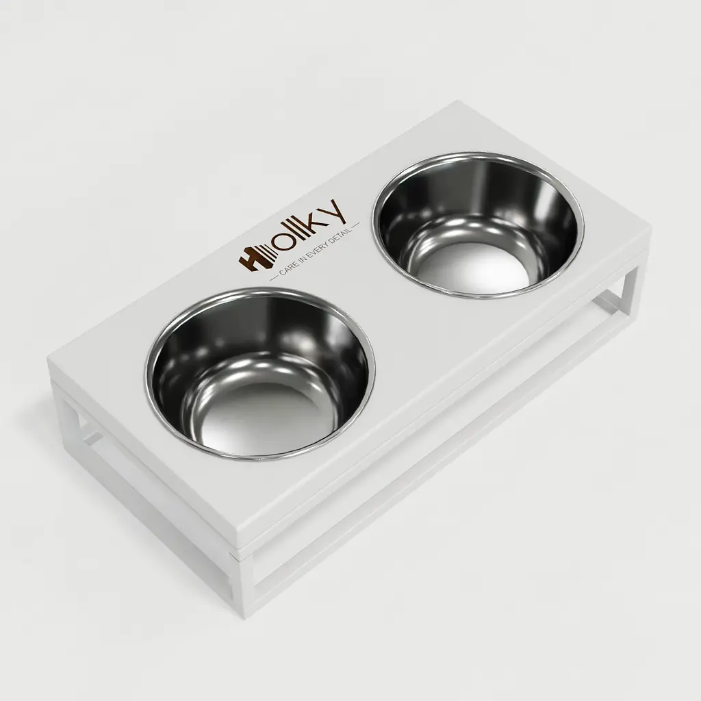 Hollky Base S — миски на подставке для маленьких собак и кошек (2 × 0,45 л) - фото 8