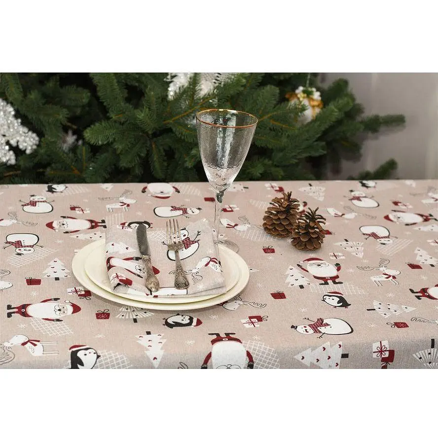 Скатертина Прованс Новорічна 300х136 см сіра (27109) - фото 2