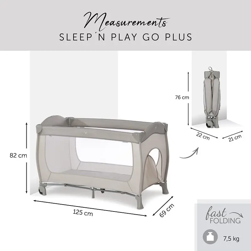 Дитячий манеж Hauck Sleep N Play Go Plus Multicolor black, чорний (60070-2) - фото 5