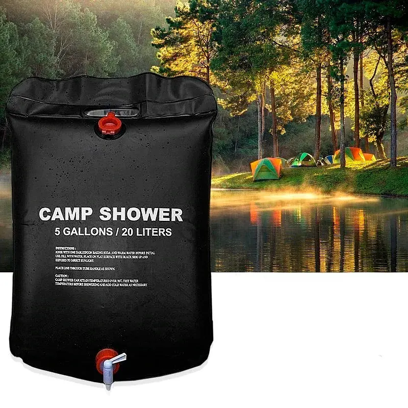 Літній душ дачний переносний похідний CAMP SHOWER 20 літрів / Душ для дачі підвісний - фото 2