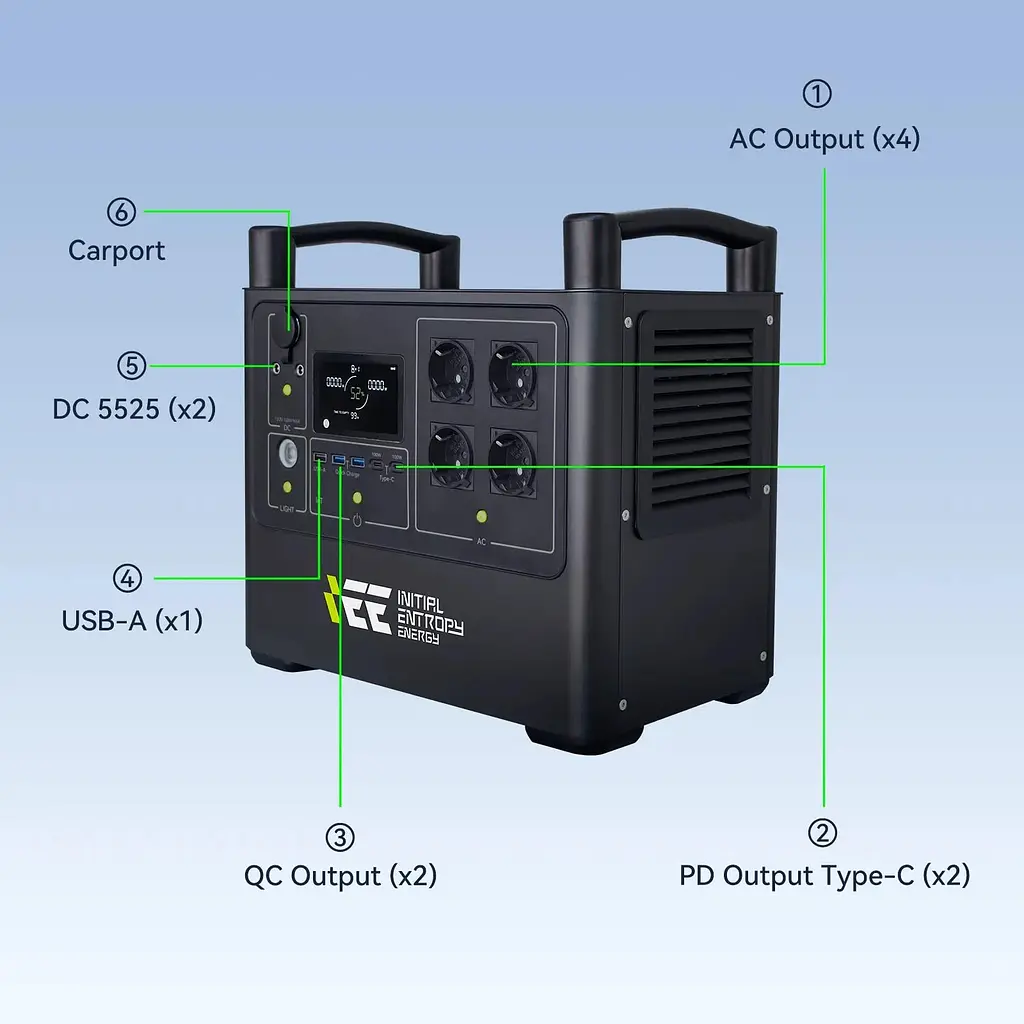 Додаткова батарея IEETek P2000 LiFePO4, 2048 Вт/ч (P2000) - фото 8
