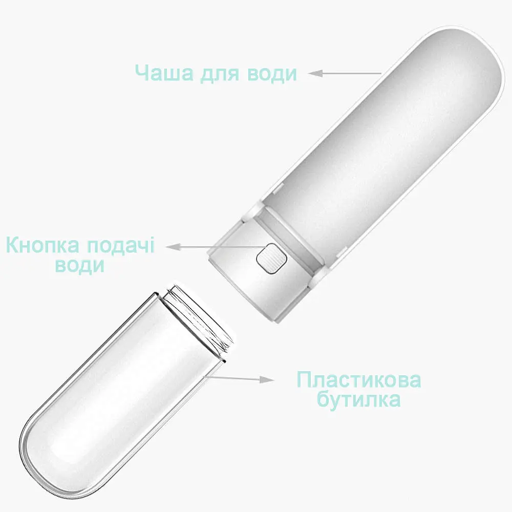 Пляшка для собак Redminut 300 мл поїлка для води портативна в дорогу для вигулу Білий - фото 6