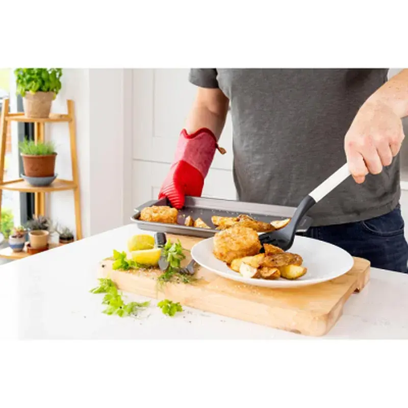 Лопатка кухонна KitchenAid Classic з прорізами 34 см білий (KHA002OHPNG) - фото 4