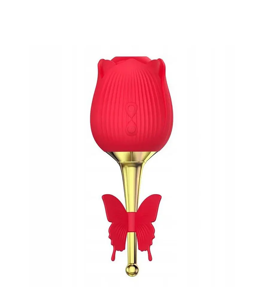 Вакуумный стимулятор клитора с вибрацией Boss Series Flirting Partner красный - фото 2