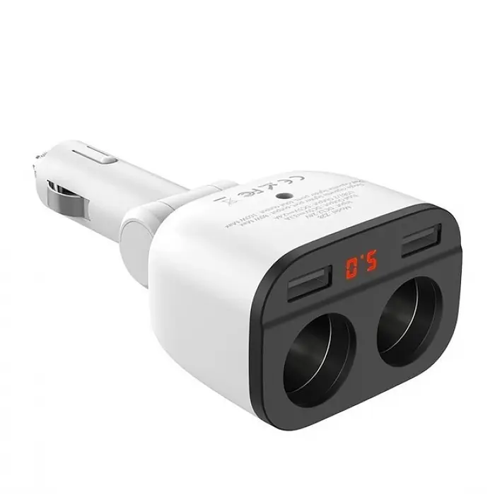 Автомобільна зарядка від прикурювача біла HOCO Z28 Power Ocean 2 USB 3.1A - фото 6