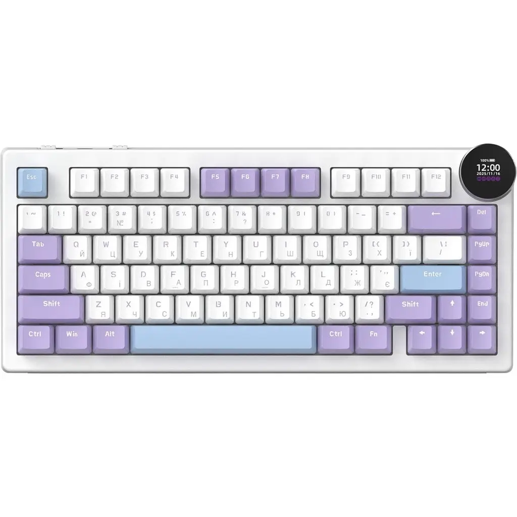 Клавіатура Ajazz AK820 V2 White Peach Switch Purple/White/Blue (AK820-V2-WP-PWB) [175695] - фото 2