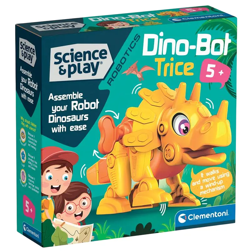 Робот-конструктор Clementoni Science & Play Dino Bot Triceratops (75074) - фото 3