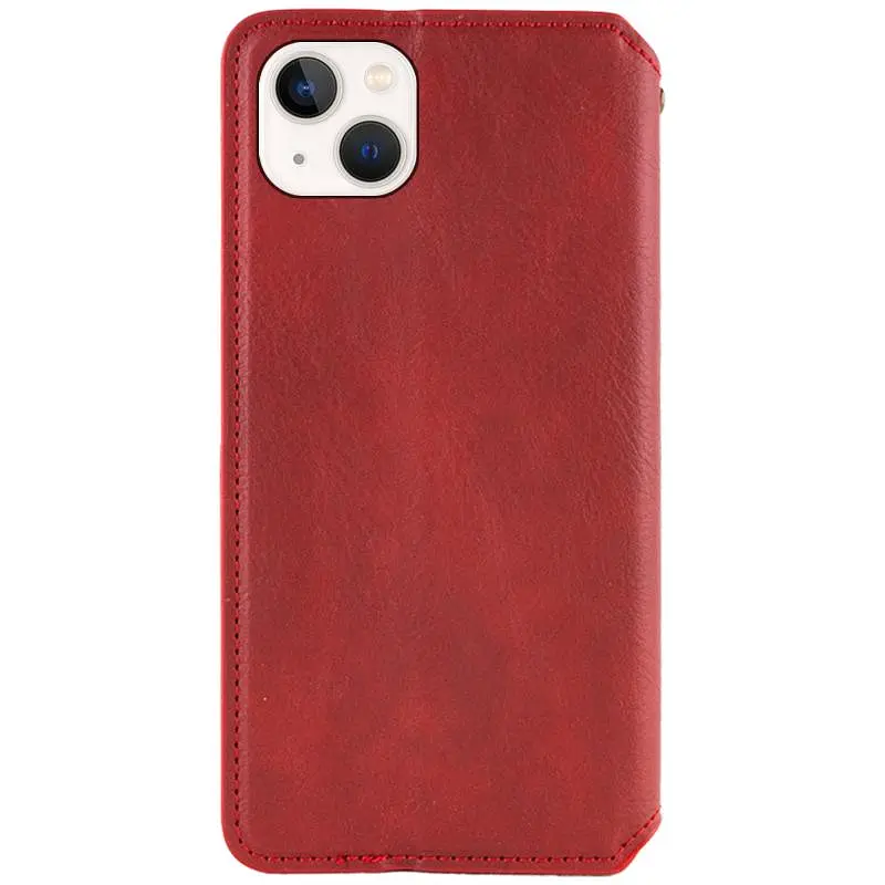 Шкіряний чохол-книжка GETMAN Cubic (PU) для Apple iPhone 13 (6.1) Червоний - фото 2